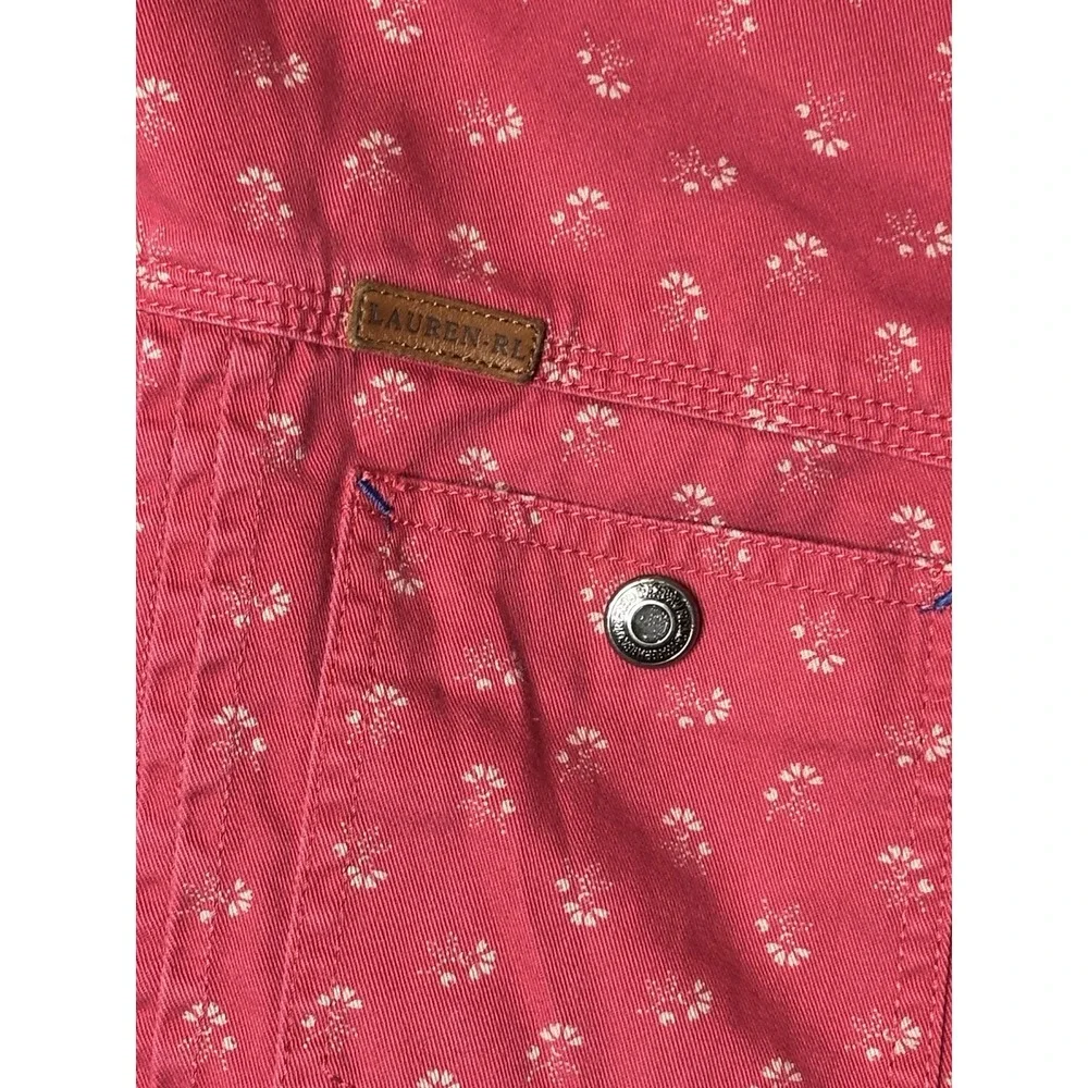 Womens' Vintage Ralph‎ Lauren  Dry Goods XXL Red Floral Jean Denim Jacket 2XL - Picture 4 of 5